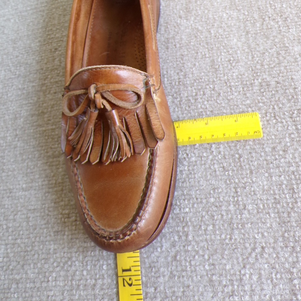 Cole Haan Vintage Mens Tassel Kiltie Loafers Tan Leather Handsewn | 10D (est.) - Picture 9 of 11